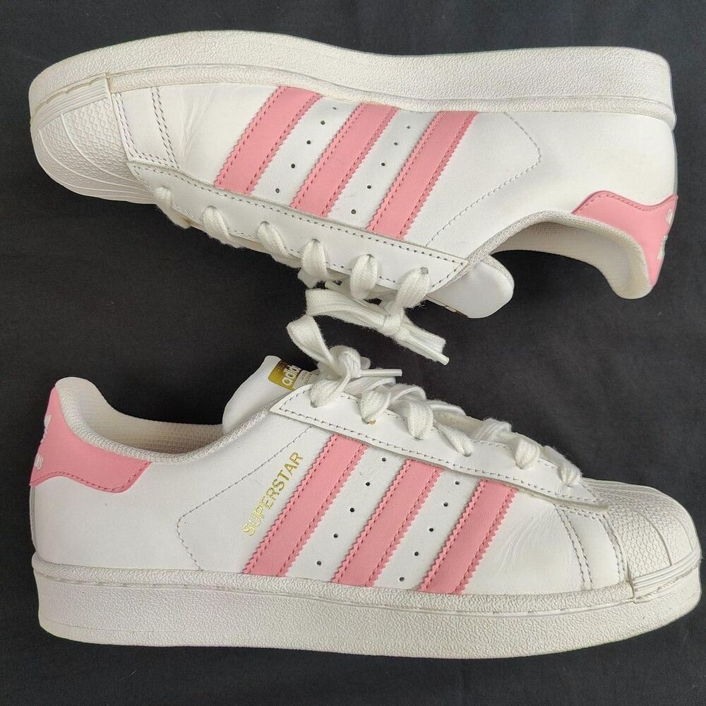 ♡ Adidas ♡ Superstar Sneakers in Pink and White - Picture 3 of 8